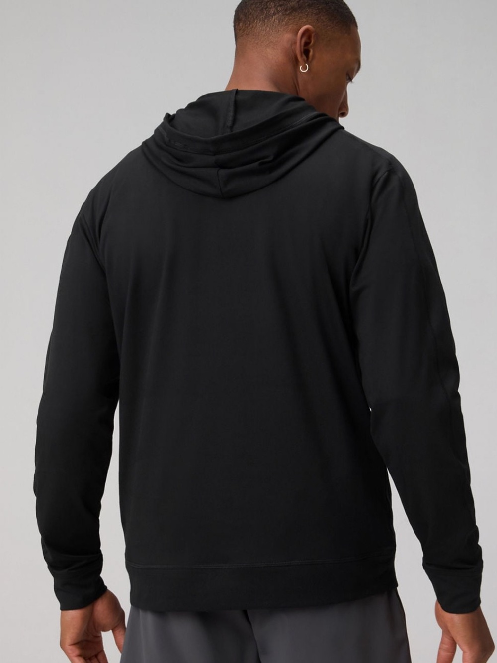 Fabletics Men's Black Cloud Jersey Hoodie NWT Size L - Picture 2 of 6